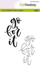 130501/1801 CraftEmotions clearstamps A6 - handletter - go for it