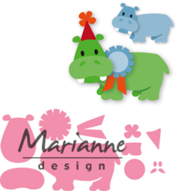 COL1450 Marianne Design Collectables Eline's happy hippo