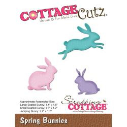 303284 CottageCutz Elites Die Spring Bunnies, 1.2" To 2.2"