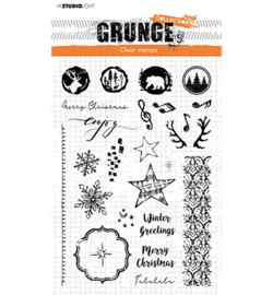 SL-GR-STAMP106 StudioLight Clear Stamp Winter/ Christmas extras Grunge nr.106