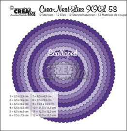 115634/0153 Crealies Crea-nest-dies XXL no. 53 scalloped circles