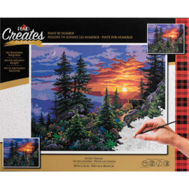 558011 Paint By Number Kit Sunset Dreams 16"X20"