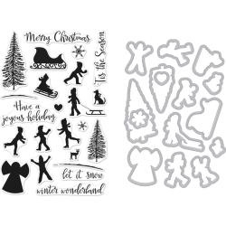 106246 Hero Arts Clear Stamp & Die Combo Winter Silhouettes