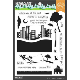 666797 Hero Arts Clear Stamps City Park Heroscape 6"X8"