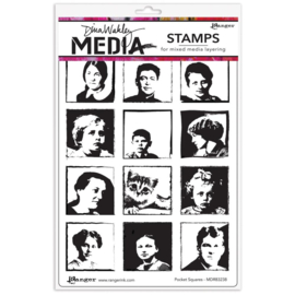 699740 Dina Wakley Media Cling Stamps Pocket Squares 6"X9"