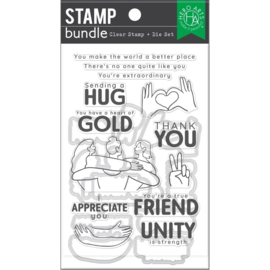 704469 Hero Arts Clear Stamp & Die Combo I Appreciate You