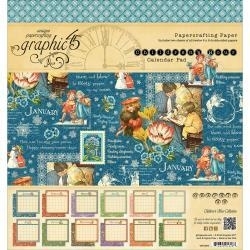 532156 Graphic 45 Calendar Pad Children's Hour 8"X8"