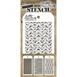 MTS 12 Tim Holtz Mini Layered Stencil Set #12