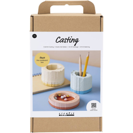 977748 Creativ Company Hobbyset Gieten, Bakjes, blauw, rood, lichtgeel