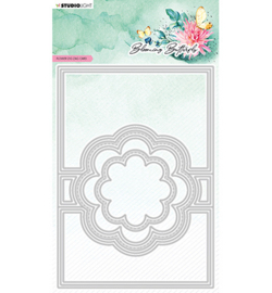 SL-BB-CD489 StudioLight Flower zigzag card Blooming Butterfly nr.489