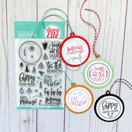 661781 Avery Elle Clear Stamp Set Merry Circle Tags 4"X6"