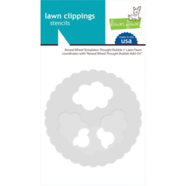 LF2568 Lawn Clippings Stencils Reveal Wheel: Thought Bubble