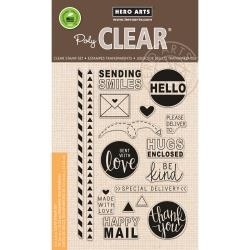 HA-CL981 Hero Arts Clear Stamps Happy Mail 4"X6"