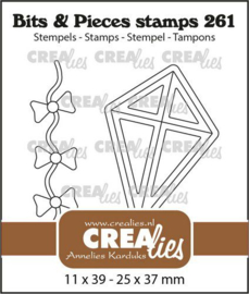 CLBP261 Crealies Clearstamp Bits & Pieces Vlieger