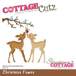 473734 CottageCutz Die Christmas Fawns
