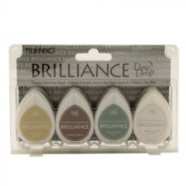 BD-100-003 Brilliance dew drop ink pad x4 set earth tone