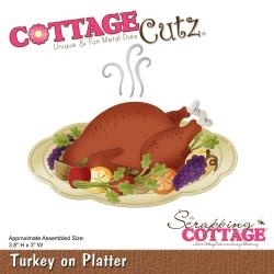 444041 CottageCutz Die Turkey On Platter