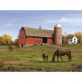 134277 Paint By Number Artist`s Collection 12"X16" Horse And Barn