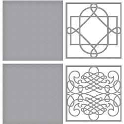 S4802 Spellbinder Shapeabilities  Ooh La La Calligraphy Flourish Tiles By Stacey Caron