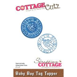 392380 Cottagecutz Die Baby Boy Tag Topper 2"X2"