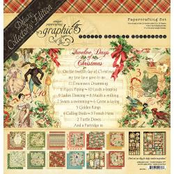 472469 Graphic 45 Deluxe Collector's Edition Pack 12 Days Of Christmas 12"X12"