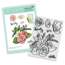 PD8665 Polkadoodles Lovely Day Blossom Flower Clear Stamps