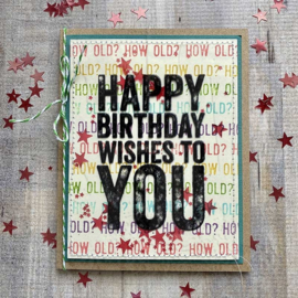CMS 433 Tim Holtz Cling Stamps Bold Sayings 7"X8.5"