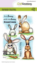 130501/1664 CraftEmotions clearstamps A6 Bunny 1 Carla Creaties