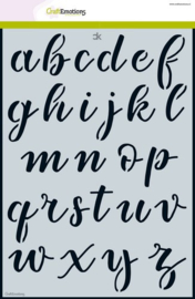 185070/2206 CraftEmotions stencil - alfabet CK handletter A4