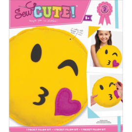 200503 Emoji Wink Pillow Sew Cute! Felt Kit