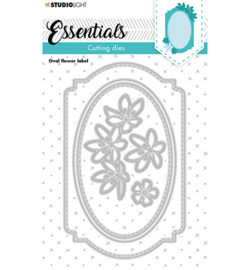 SL-ES-CD221 Oval flower label Essentials nr.221