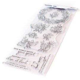 653777 Pinkfresh Studio Clear Stamp Set Indigo Vines 6"X8"