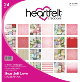 290971 HCDP1 284 Heartfelt Creations Double-Sided Paper Pad Heartfelt Love 12"X12" 24/Pkg