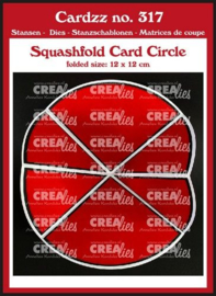 CLCZ317 Crealies Cardzz squashfold card - cirkel
