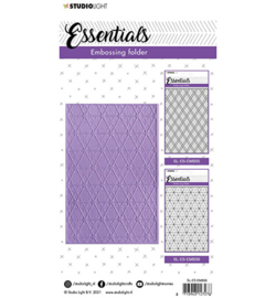 SL-ES-EMB06 -SL 3D Embossing Folder Double diamond stripes Essentials nr.06