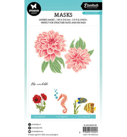 SL-ES-MASK195  StudioLight Dahlia flowers Essentials nr.195