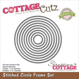 533094  CottageCutz Basics Frame Dies Stitched Circle