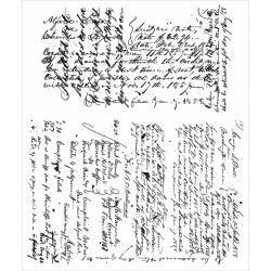 CMS-241 Tim Holtz Cling Rubber Stamp Set Ledger Script