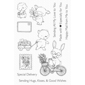 SY44 My Favorite Things Stacey Yacula Stamps Happy Mail  4"X6"