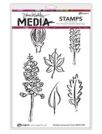 511602  Dina Wakley Media Cling Leaves & Pods