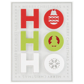 S3402 Spellbinders Shapeabilities Die D-Lites Jolly Ho Ho Ho