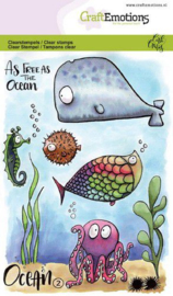 130501/1622 CraftEmotions clearstamps A6  - Ocean 2 Carla Creaties