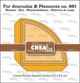 CLJP661 Crealies For Journalzz & Plannerzz Corner pocket kwart rond S