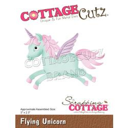 CCE602 CottageCutz Dies Flying Unicorn 3"X2.3"