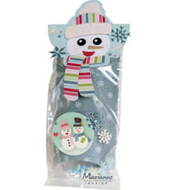 COL1557 Marianne Design Collectable Bagtopper Snowman by Marleen