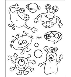 4003.154.00 ViVa Clear Stamps 	Kleine Monster