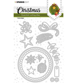 SL-ES-CD244 - Christmas Circle label Essentials nr.244