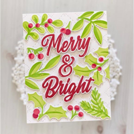 PF176022 Pinkfresh Studio Die Festive Leaves Background