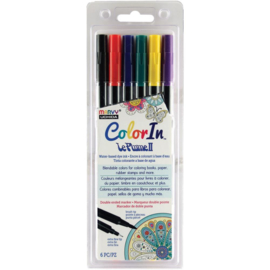 410152 Color In Double-Ended Markers Primary 6/Pkg