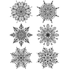 CMS 319 Tim Holtz Cling Stamps Swirly Snowflakes